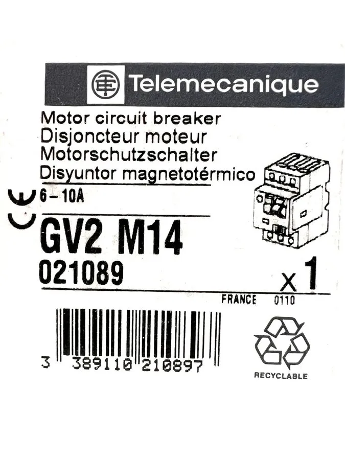 Автоматический выключатель TELEMECANIQUE 6-10 AMP MOTOR CIRCUIT BREAKER 3 POLE 6