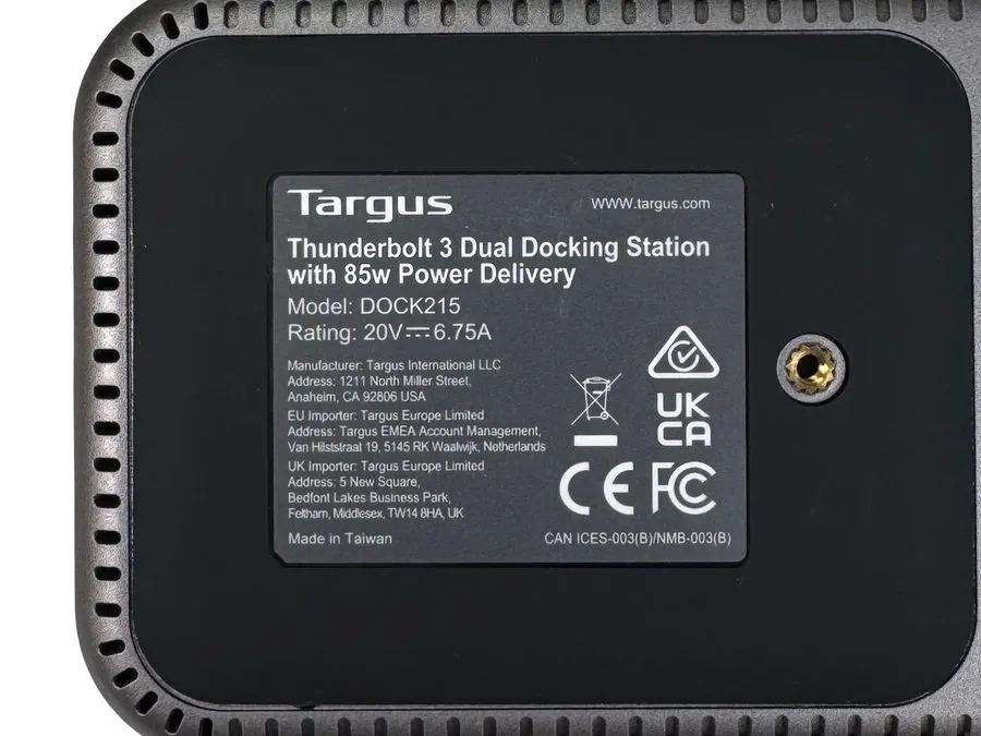 Док-станция Targus DOCK215 Dual 4k Docking Station Thunderbolt 3 NO ADAPTER — фото лота 2