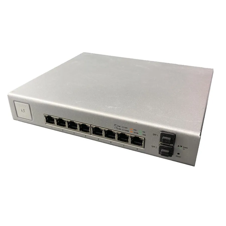 Коммутатор Ubiquiti US-8-150W 8-Port UniFi Switch, Managed PoE+ Gigabit Switch