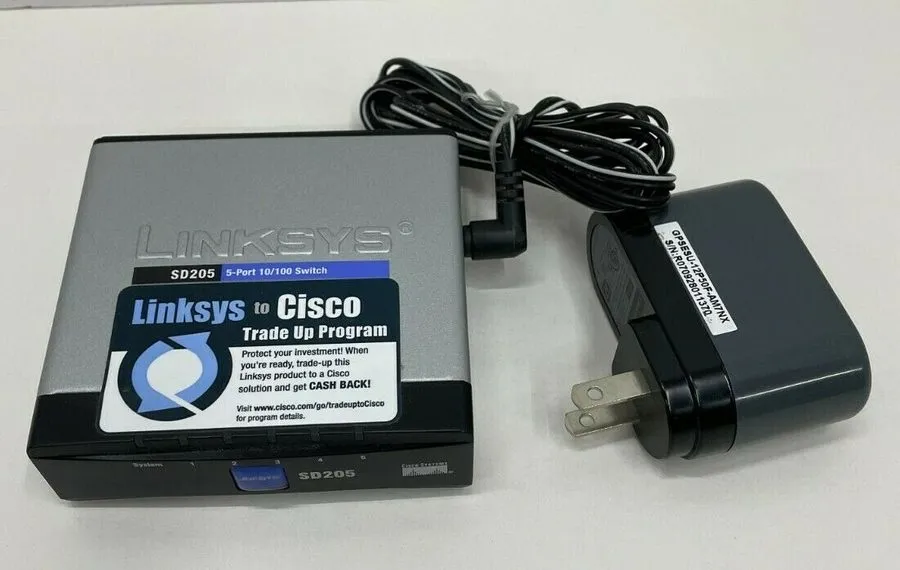 Коммутатор Linksys SD205 5-Port 10/100 Desktop Ethernet Switch Cisco Systems Ver