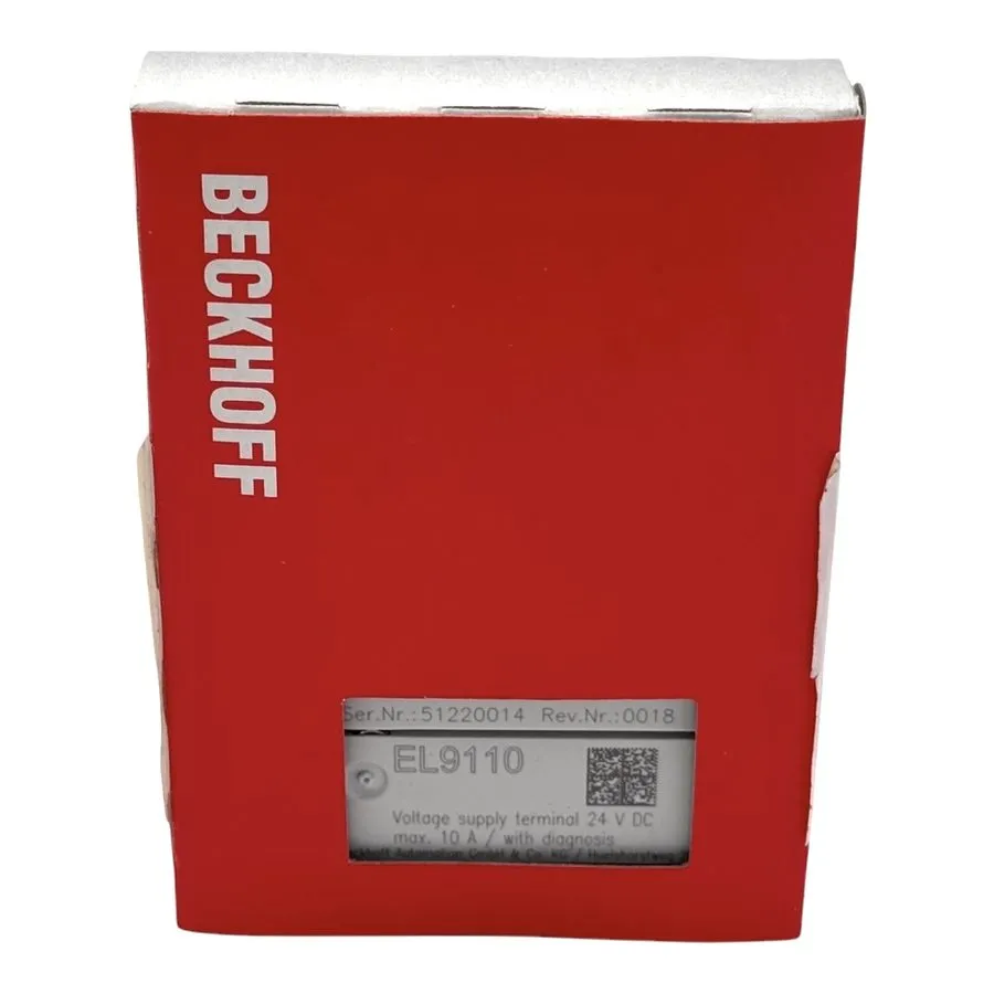 Модуль ввода-вывода Beckhoff EL9110 EtherCAT Terminal, potential supply, 24 V DC
