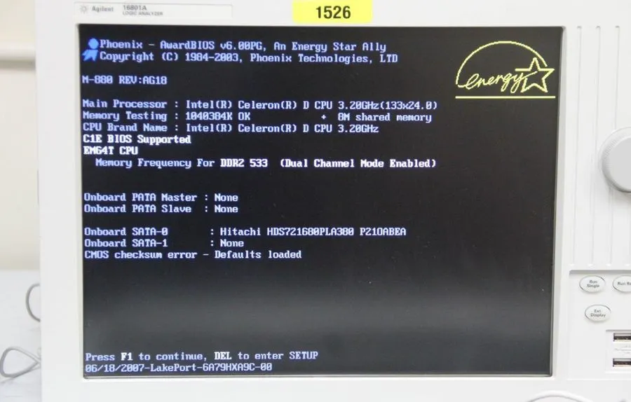 Логический анализатор Agilent HP Keysight 16801A Ptable 34 Channel Logic Analyze — фото лота 1