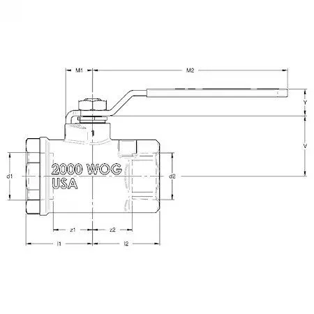 Клапан Apollo Valves 7610627 1-1/4" Fnpt Stainless Steel Ball Valve Inline