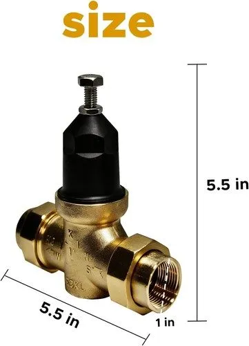 Клапан 1" NR3XL Water Pressure Regulator Reducing Valve 1-NR3XLDU Double Union F — фото лота 2