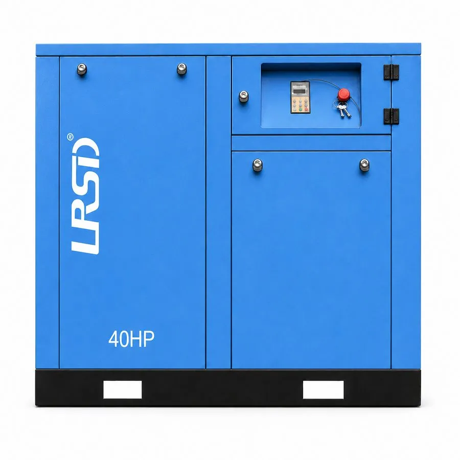 Компрессор 40HP VFD Rotary Screw Air Compressor 3 Ph 185CFM @ 125PSI 480V Indust — фото лота 2