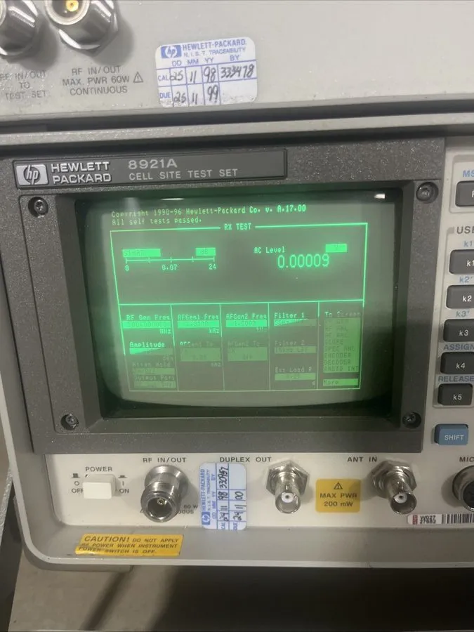 Тестер Hewlett Packard HP Agilent 8921A Cell Site Test Set w/ 83204A TDMA/CDPD A — фото лота 2