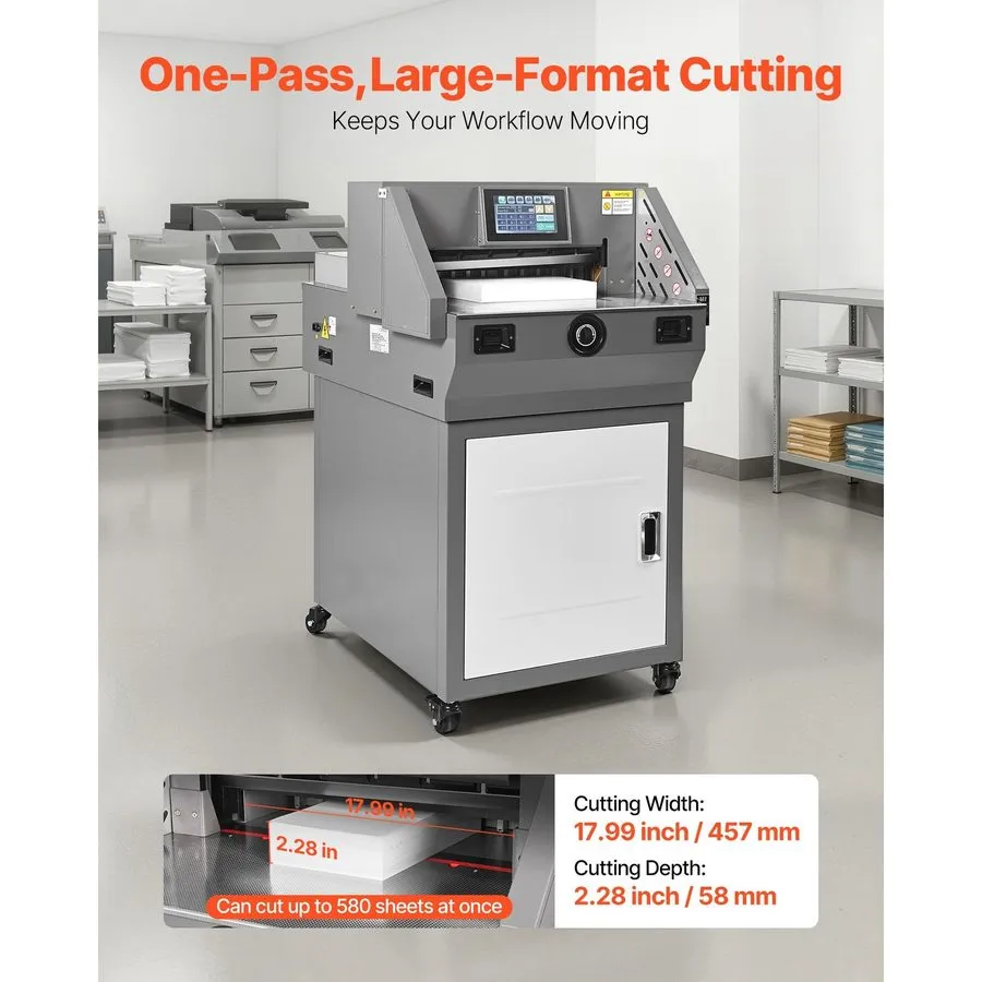 Резак для бумаги Electric Paper Cutter 18in Width 2.28in Thick Metal Guillotine