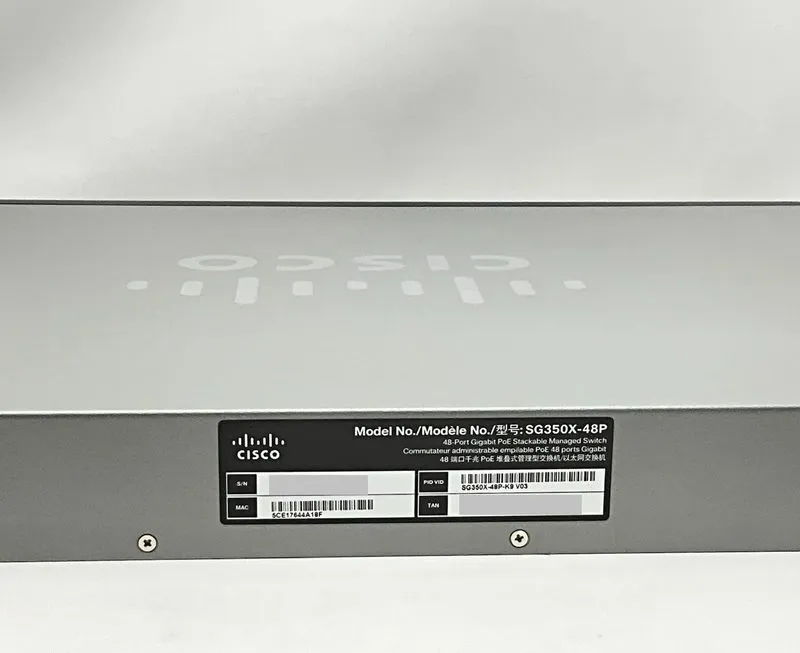 Коммутатор Cisco SG350X-48P-K9 48-Port Gig PoE+ Managed Switch 4x 10G Uplink Sta — фото лота 2