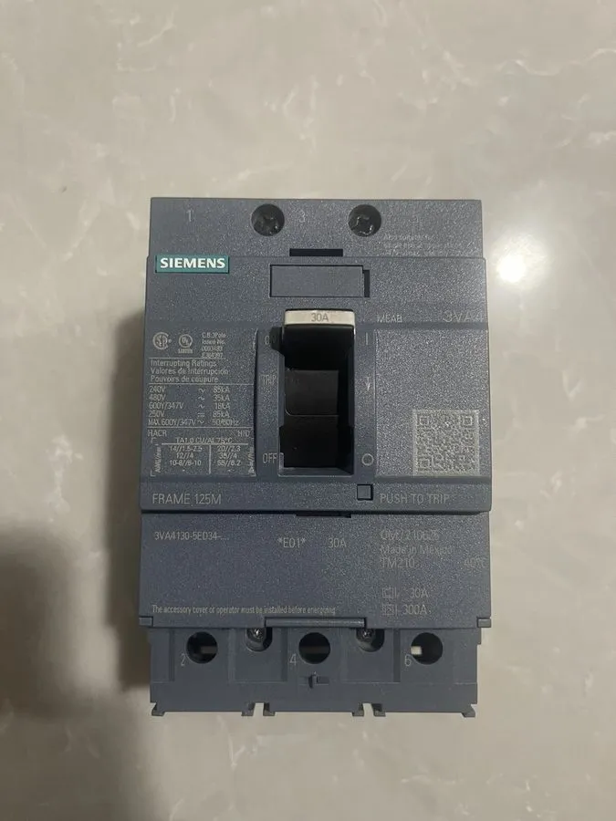 Автоматический выключатель 1 Siemens 3VA4130-5ED34-0AA0 480V 3-Pole Circuit Brea