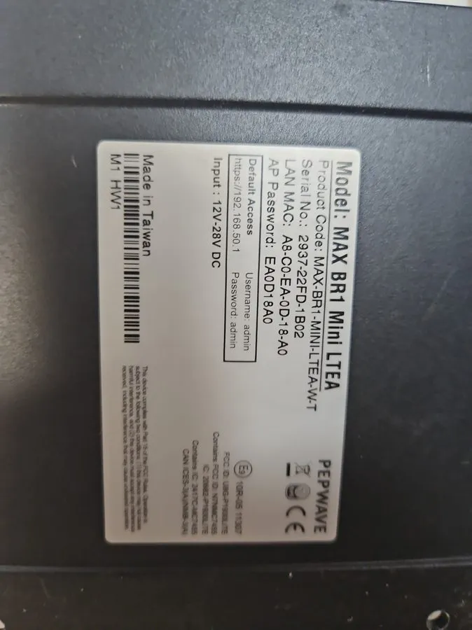 Маршрутизатор Peplink Pepwave MAX BR1 Mini LTE Cellular Router MAX-BR1-MINI-LTE- — фото лота 1