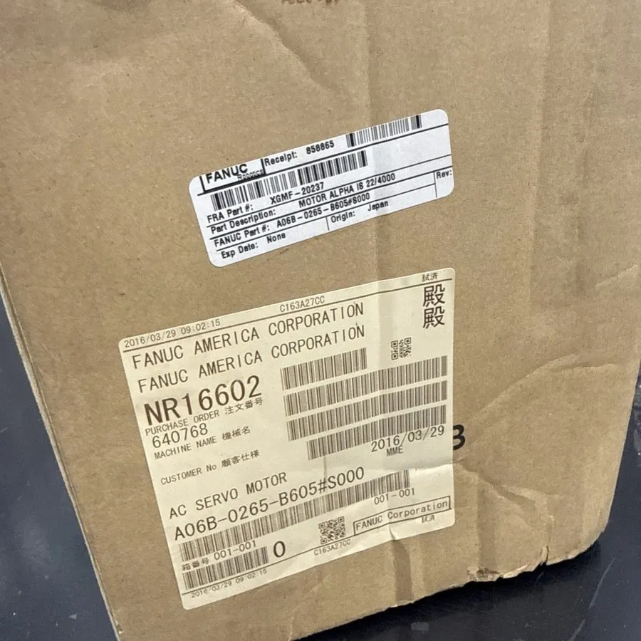 Серводвигатель FANUC AC Servo Motor A06B-0265-B605#S000, Motor Alpha IS 22/4000,