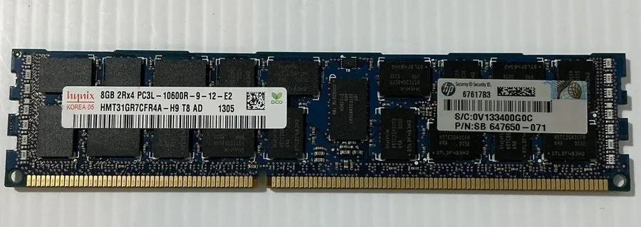Модуль памяти Hynix 8GB 2Rx4 PC3-10600R DDR3 ECC Server RAM HMT31GR7CFR4A-H9