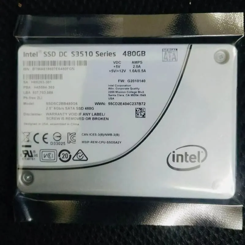 SSD-накопитель Intel DC S3510 480GB 2.5" SATA 6Gb/s MLC SSD SSDSC2BB480G6 State 