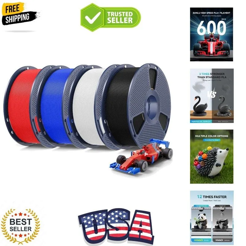 3D-принтер PLA+2.0 3D Printer Filament Bundle, 4KG Upgrade PLA+ Filament 1.75mm,