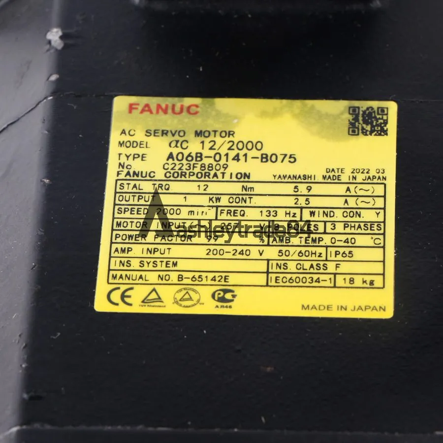 Серводвигатель Fanuc A06B-0141-B075 AC Servo Motor
