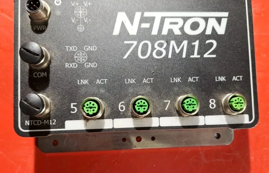 Коммутатор Red Lion N-TRON 708M12 8 Port 10/100BASETX Fully Managed Ethernet Swi — фото лота 1