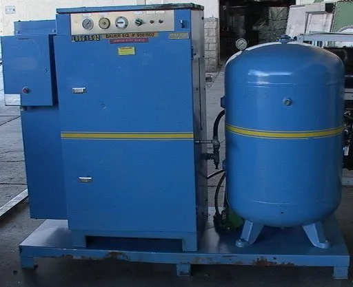 Компрессор 25hp Bauer Rotary Screw Air Compressor+120 gallon tank — фото лота 1
