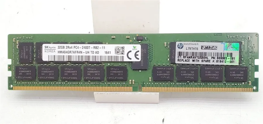 Модуль памяти HP 32GB (64GB) DDR4-2400 PC4-2400T 2Rx4 RDIMM 809083-091 819412-00 — фото лота 1