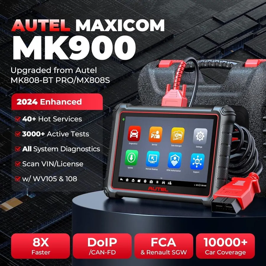 Диагностический сканер 2026 Autel MaxiCOM MK900 MK900BT MX900 Auto All System Di