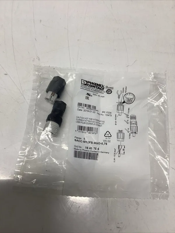 Датчик PHOENIX CONTACT SACC-M12FS-4QO-0,34 Field Wireable M12 Connector — фото лота 1