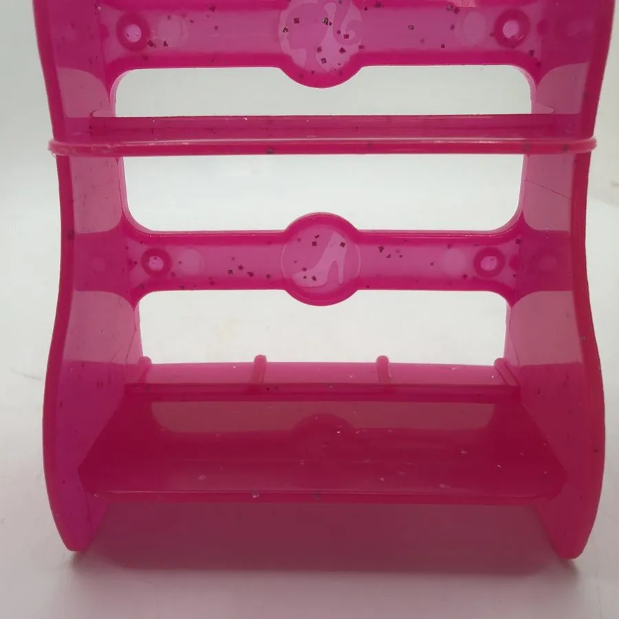 Стойка/шкаф Barbie Shoe Rack Shelf Mattel Diorama Dollhouse Hot Pink 3.25x2.25 I — фото лота 2