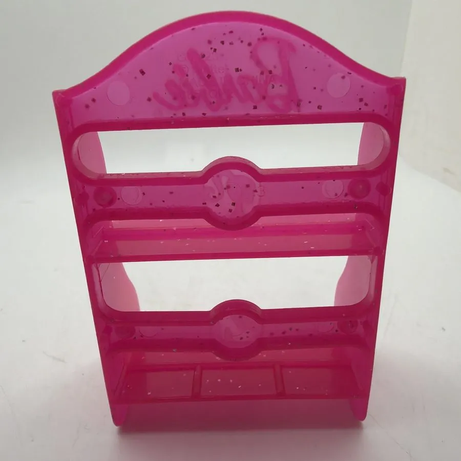 Стойка/шкаф Barbie Shoe Rack Shelf Mattel Diorama Dollhouse Hot Pink 3.25x2.25 I — фото лота 4