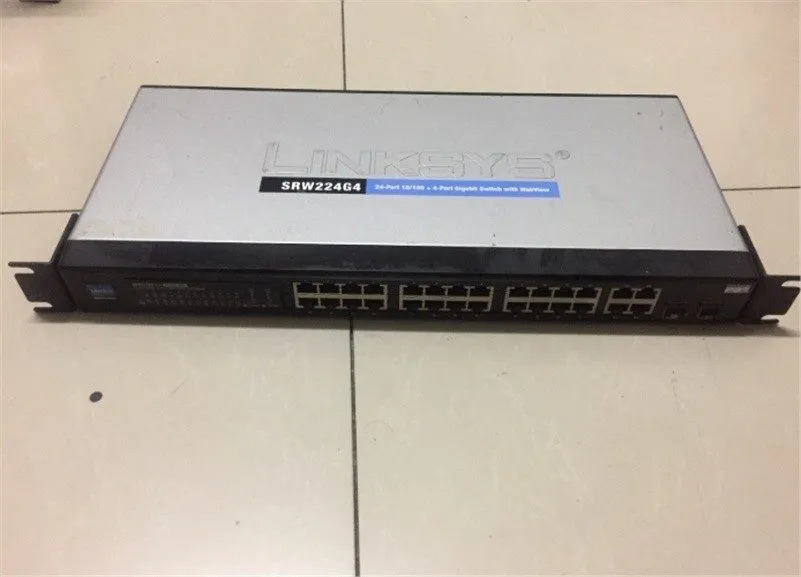 Коммутатор Cisco Linksys SRW224G4 24-Port 10/100 + 4-Port PoE SFP Managed Gigabi