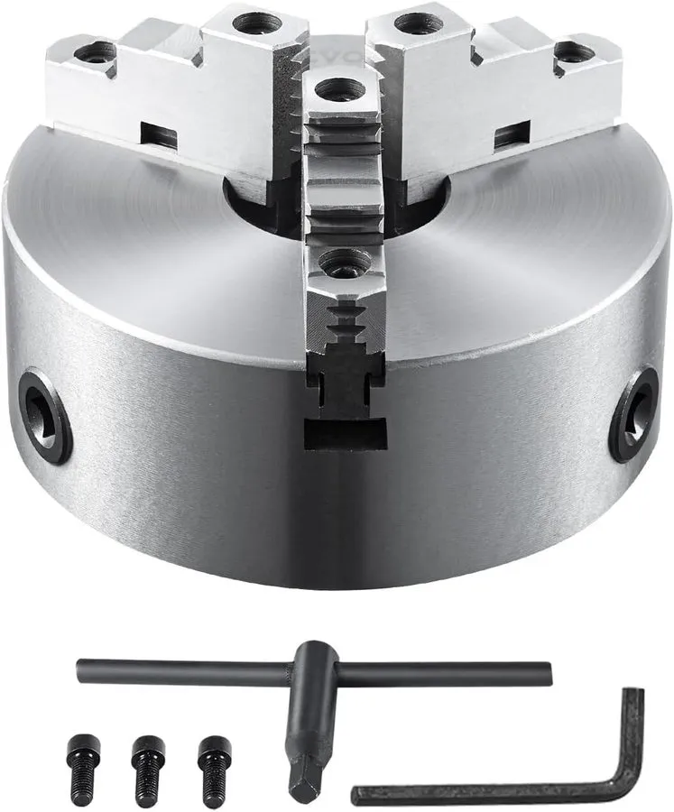Режущий инструмент 3-Jaw Lathe Chuck, 8'', Self-Centering Lathe Chuck, 0.16-8 in