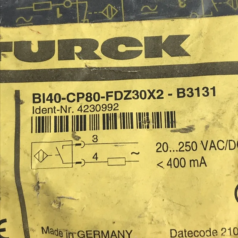 Датчик приближения Turck BI40-CP80-FDZ30X2-B3131 Proximity Switch Sensor 4230992