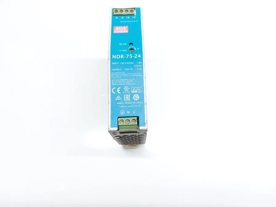 Блок питания Mean Well NDR-75-24 75W 24V 3.2A DIN Rail Power Supply 100-240VAC
