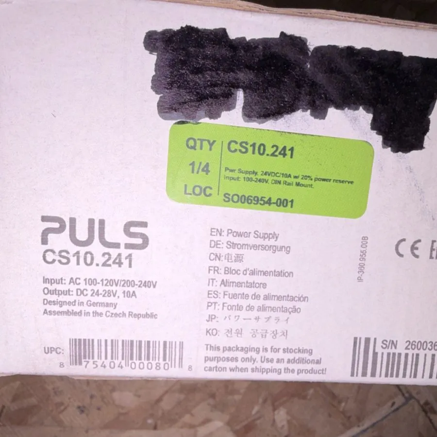Блок питания PULS Dimension CS10.241 Power Supply DIN Rail 24-28V DC 10A 240W Bl