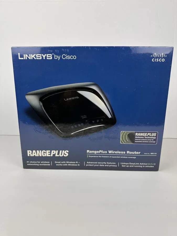 Маршрутизатор Cisco Linksys WRT110 RangePlus Wireless G 4-Port 2.4GHz Router