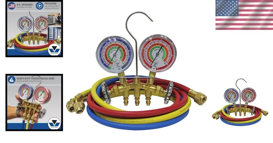 Манометрический коллектор 42036 A2L 2-Valve Manifold Gauge Set 3-1/8in Color Cod