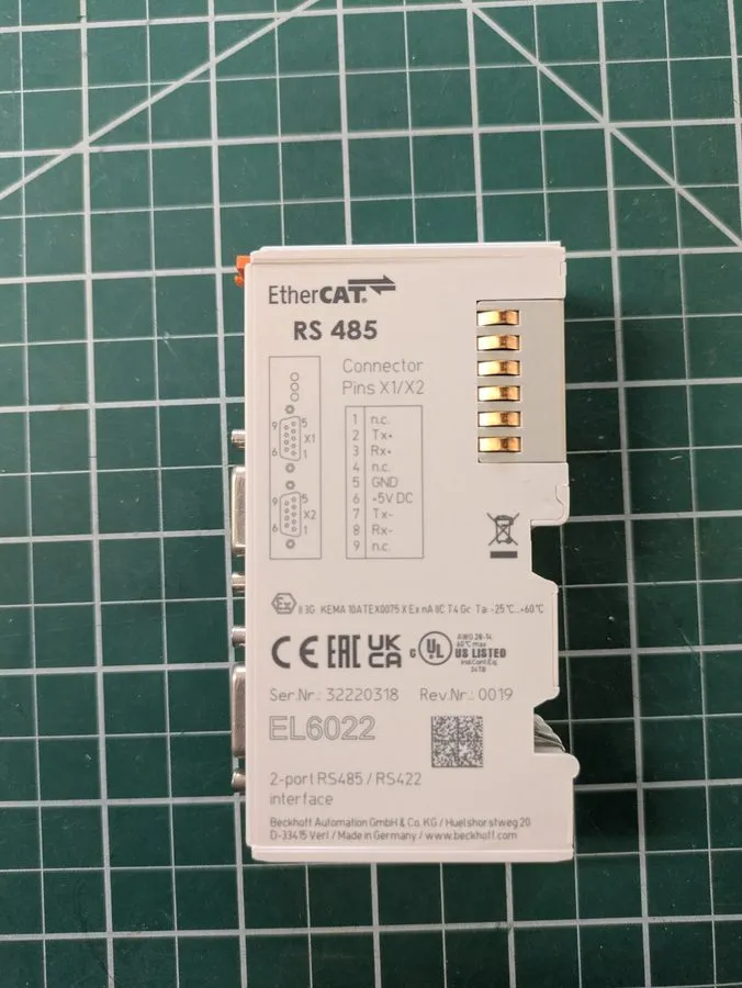 Модуль ввода-вывода Beckhoff EL6022 EtherCAT Terminal, 2-channel, Serial, RS422/