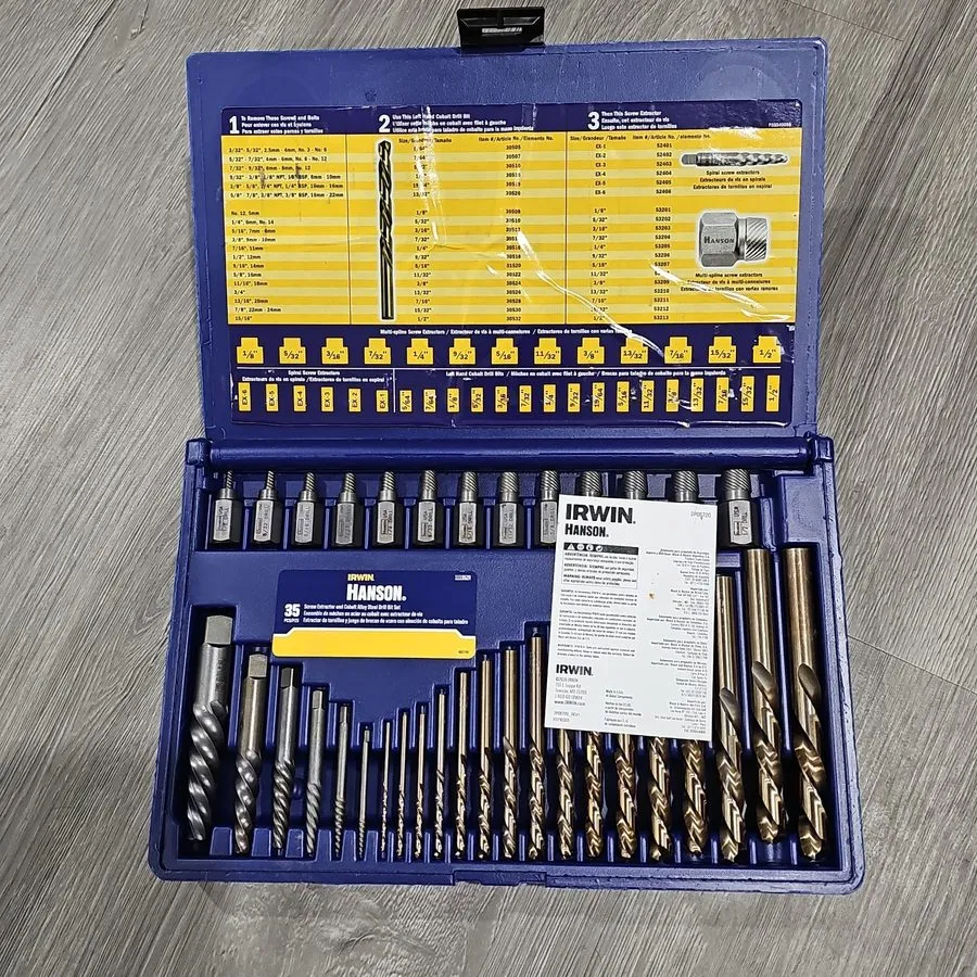 Режущий инструмент 35-Piece Screw Extractor and Drill Bit Set 11135ZR Remove Bro — фото лота 2