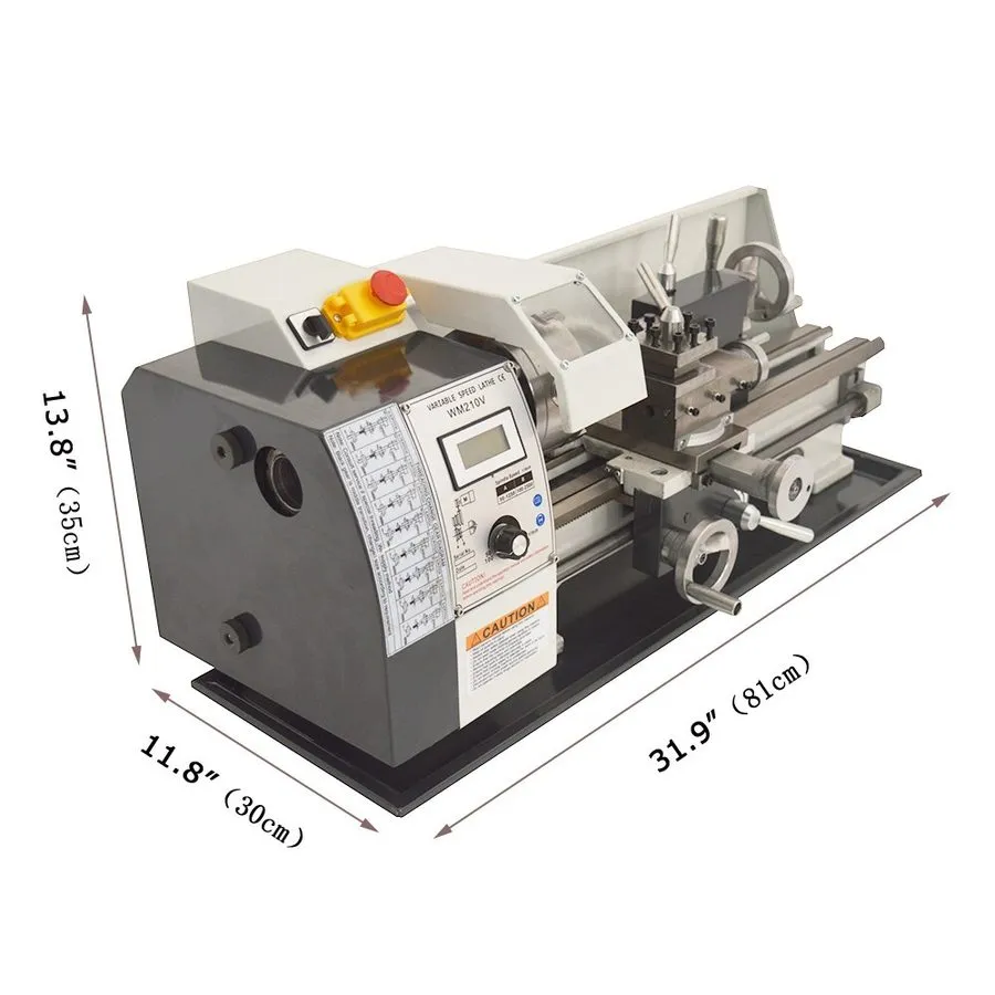 Оборудование ЧПУ WM210V 8" 16" Metric Thread Benchtop Metal Working Lathe 110V 9