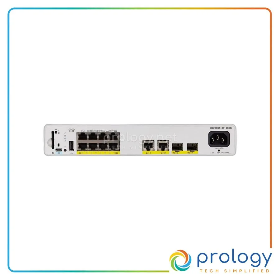 Коммутатор Cisco C9200CX-8P-2X2G-A 8 Port PoE 240W Compact Switch Network Advant