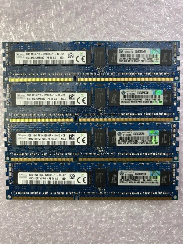 Модуль памяти (64 GB) SK Hynix HMT41GR7MFR4C-PB 8GB 1Rx4 PC3-12800R DDR3 ECC RDI