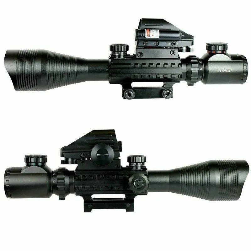 Оптико-электронная система 4-12X50 EG Optical Rifle Scope Red Green Dual illumin — фото лота 1