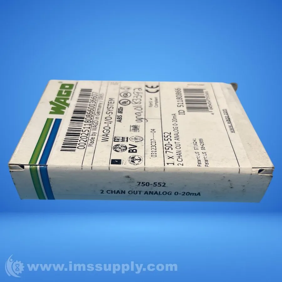 Модуль ввода-вывода WAGO 750-552 2 AO 24 VDC Analog Output Module