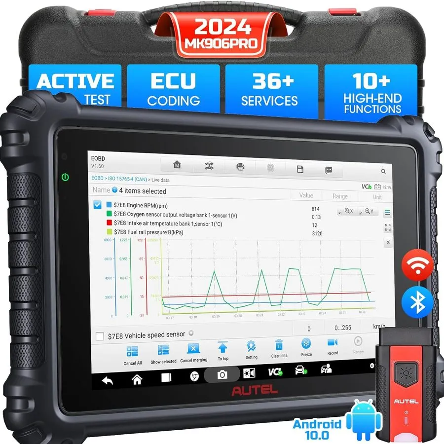 Диагностический сканер 2026 Autel MaxiSys MK906 Pro Coding Full Systems Diagnost — фото лота 1