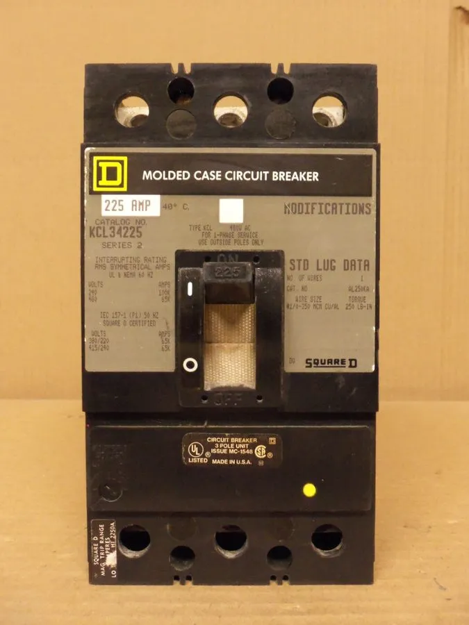 Автоматический выключатель KCL34225 Square D 225 Amp Circuit Breaker 480V Next D