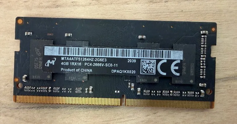 Модуль памяти Micron MTA4ATF51264HZ-2G6E3 4GB 1Rx16 PC4-2666V DDR4 SODIMM Mac RA