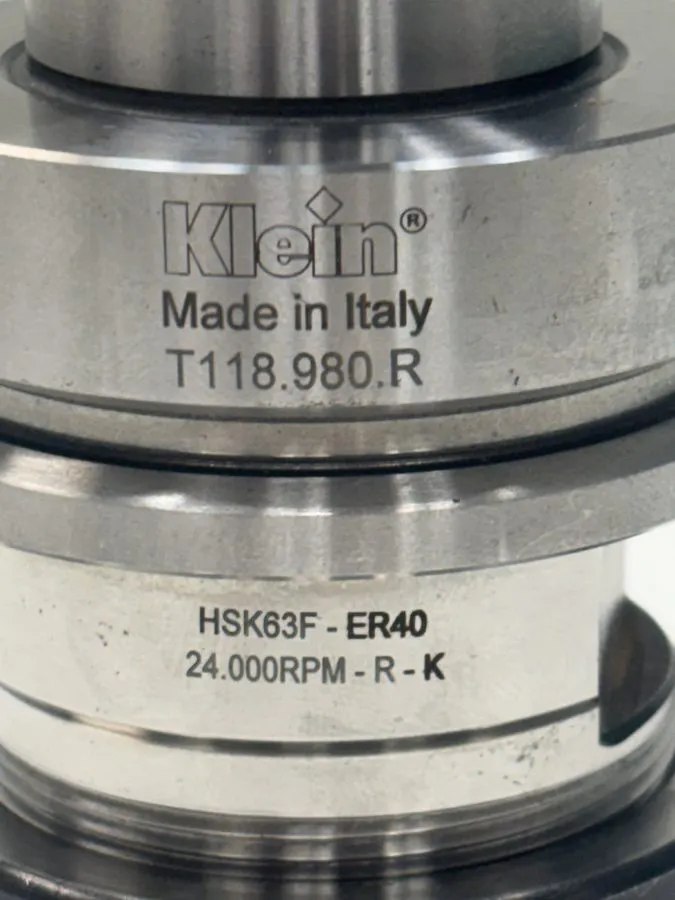 Режущий инструмент Sistemi Klein T118.980.R Collet Chuck HSK63F ER40 — фото лота 1