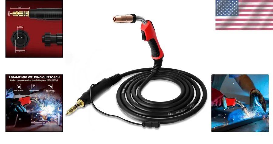 Сварочная горелка Enhanced 15ft 250 Amp MIG Welding Torch для Miller M-25 and Mi — фото лота 1
