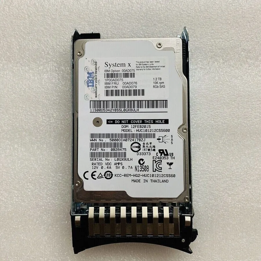 Жёсткий диск LENOVO/IBM 1.2TB 00AD076 00AD079 00AD075 00AD077 10K 6G 2.5" G2HS S