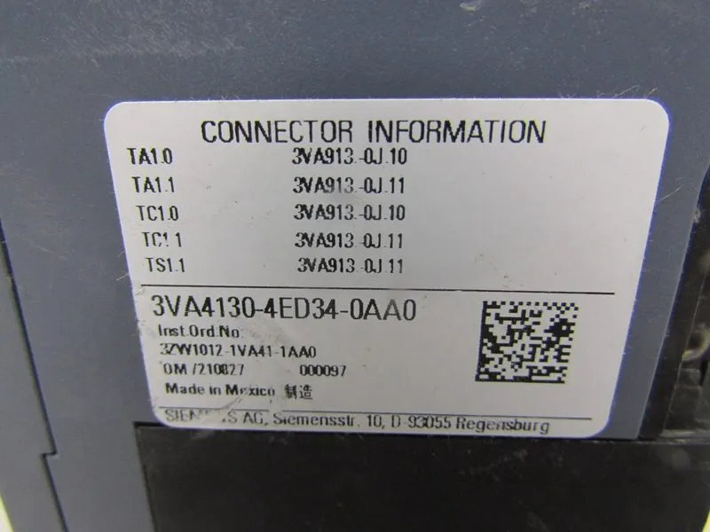 Автоматический выключатель Siemens 3VA4130-4ED34-0AA0 ,Circuit Breaker, 3P/30A / — фото лота 3