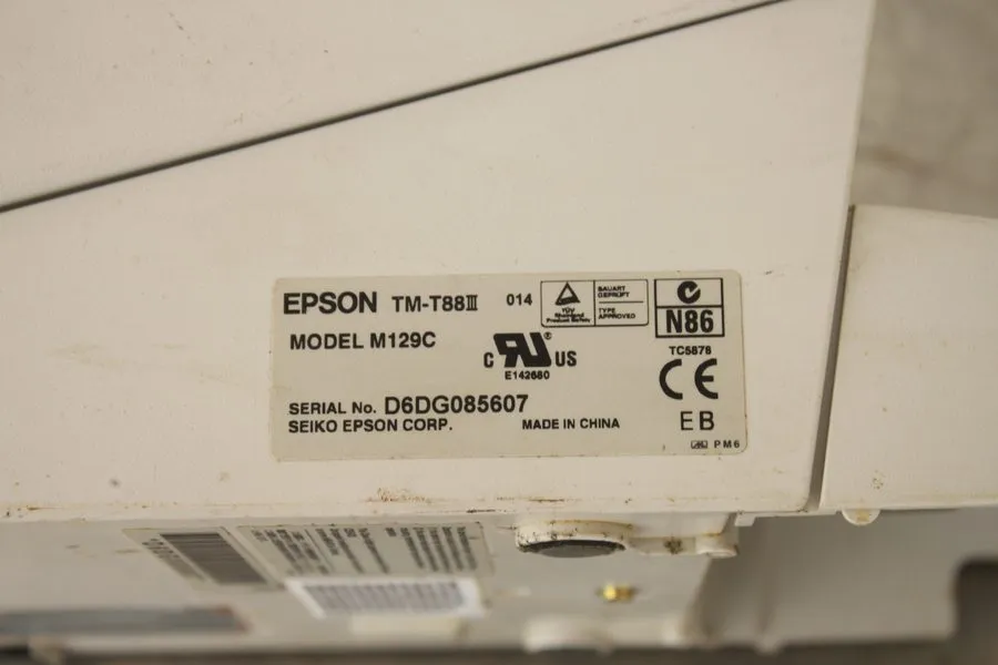 Принтер чеков EPSON TM-T88II MODEL 129B POS THERMAL RECEIPT PRINTER SERIAL PORT