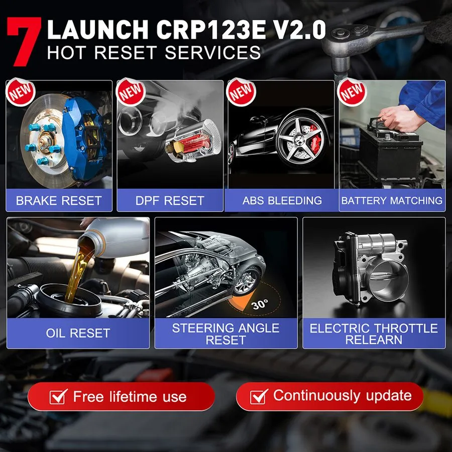 Диагностический сканер LAUNCH X431 CRP123E PLUS Car OBD2 Scanner Code er ALL Sys — фото лота 2