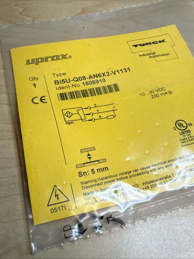 Датчик приближения TURCK Bi5U-Q08–AN6X2-V1131 Inductive Proximity Sensor 1608910